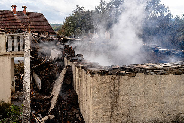 Professional Fire Damage Removal technician working in Clear Lake, WI